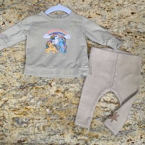 Cotton On My Little Pony Sweater RARE Tan Legging Set Mon Petit Poney Sz0-3